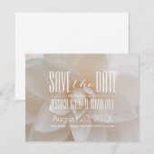 Save The Date Elégant Mariage floral blanc Sauvons la date (Devant / Derrière)