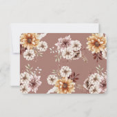 Save The Date Elégant Mariage floral Bohème (Dos)