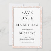 Save The Date Élégant Mariage floral brillant Monogram (Devant)