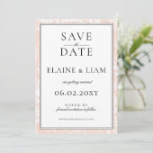 Save The Date Élégant Mariage floral brillant Monogram (Debout devant)