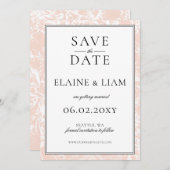 Save The Date Élégant Mariage floral brillant Monogram (Devant / Derrière)