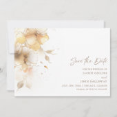 Save The Date Élégant Mariage floral de automne romantique (Devant)