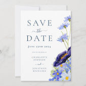 Save The Date Élégant Mariage Floral d'été (Devant)