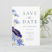 Save The Date Élégant Mariage floral d'été (Debout devant)