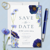 Save The Date Élégant Mariage Floral d'été