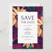 Save The Date Élégant Mariage Floral Enregistrer La Date (Devant)