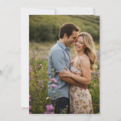 Save The Date Elégant Mariage Floral Iris (Dos)