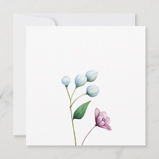 Save The Date Élégant Mariage Floral Soft Botanical Romance (Dos)