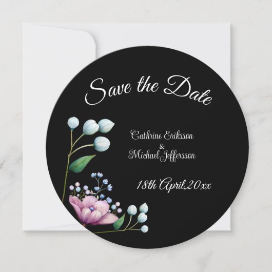 Save The Date Élégant Mariage Floral Soft Botanical Romance (Devant)