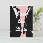 Save The Date Elégant Mariage gay moderne (Debout devant)