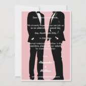 Save The Date Elégant Mariage gay moderne (Dos)
