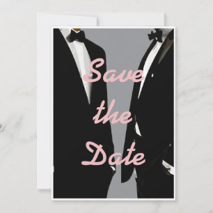 Save The Date Elégant Mariage gay moderne