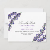 Save The Date Élégant Mariage Lavande Enregistrer La Date (Devant)