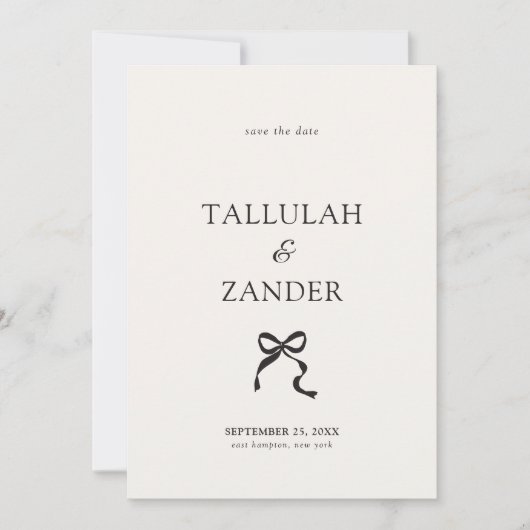 Save The Date Élégant Mariage minimal à mâchoires (Devant)