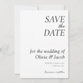 Save The Date Élégant Mariage moderne (Devant)