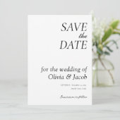 Save The Date Élégant Mariage moderne (Debout devant)