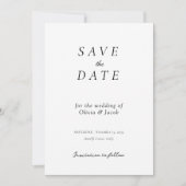 Save The Date Élégant Mariage moderne avec photo (Devant)