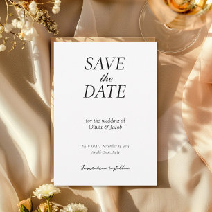 Save The Date Élégant Mariage Moderne Enregistrer La Date
