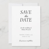 Save The Date Élégant Mariage Moderne Enregistrer La Date (Devant)