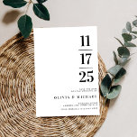 Save The Date Élégant Mariage moderne noir et blanc<br><div class="desc">Elégant mariage moderne noir et blanc Enregistrer la date</div>