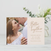 Save The Date Élégant Mariage Moderne Photo Script (Debout devant)