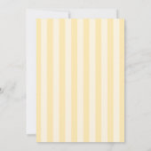 Save The Date Élégant Mariage Moderne Rayé Bleu Jaune (Dos)