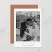 Save The Date Élégant Mariage Monogram Terracota (Devant / Derrière)