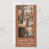 Save The Date Élégant mariage Monogramme Bande photo QR Code (Devant)