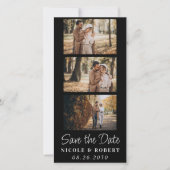 Save The Date Élégant mariage Monogramme Bande photo QR Code (Devant)