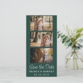 Save The Date Élégant mariage Monogramme Bande photo QR Code (Debout devant)