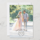 Save The Date Élégant Mariage Monogramme Vintage (Devant)