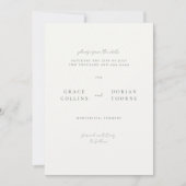 Save The Date Élégant Mariage neutre simple de taille (Devant)