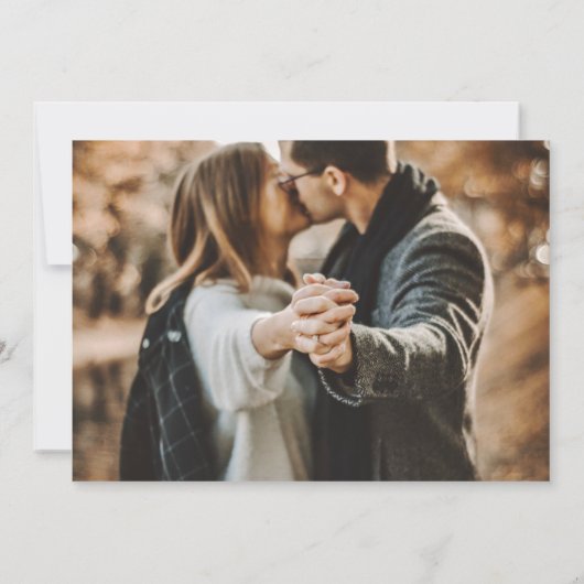 Save The Date Elégant Mariage noir et or 4 Photo (Dos)