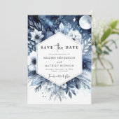 Save The Date Élégant Mariage numérique Lune (Debout devant)