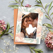 Save The Date Elégant mariage photo aquarelle florale