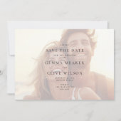 Save The Date Élégant Mariage photo classique (Dos)