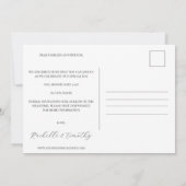 Save The Date Élégant Mariage photo de script moderne (Dos)