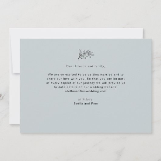 Save The Date Élégant Mariage photo de script moderne (Dos)