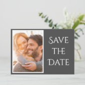 Save The Date Élégant Mariage photo de script moderne (Debout devant)