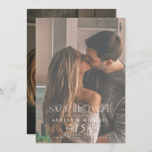 Save The Date Élégant Mariage photo de type 2