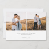 Save The Date Élégant Mariage photo de typographie (Dos)