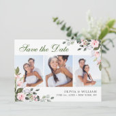 Save The Date Elégant Mariage PHOTO Eucalyptus 3 (Debout devant)