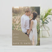 Save The Date Élégant Mariage photo moderne (Debout devant)