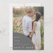 Save The Date Elégant mariage photo moderne Enregistrer la date (Devant)