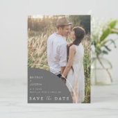 Save The Date Elégant mariage photo moderne Enregistrer la date (Debout devant)