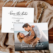 Save The Date Élégant Mariage photo Script