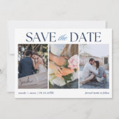 Save The Date Élégant Mariage photo trois (Devant)