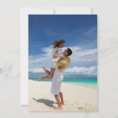 Save The Date Élégant Mariage photo tropical des fleurs d'orchid (Dos)