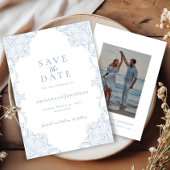 Save The Date Élégant Mariage Photo Victorien Enregistrer La Dat