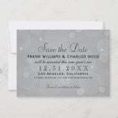 Save The Date Élégant Mariage Platinum Grey (Devant)